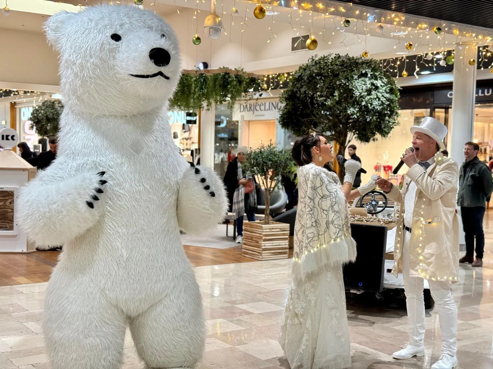 L'animation musicale Happy Noël dans une galerie commerciale